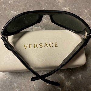 Versace Sunglasses-Black Medusa Framed Sunglasses